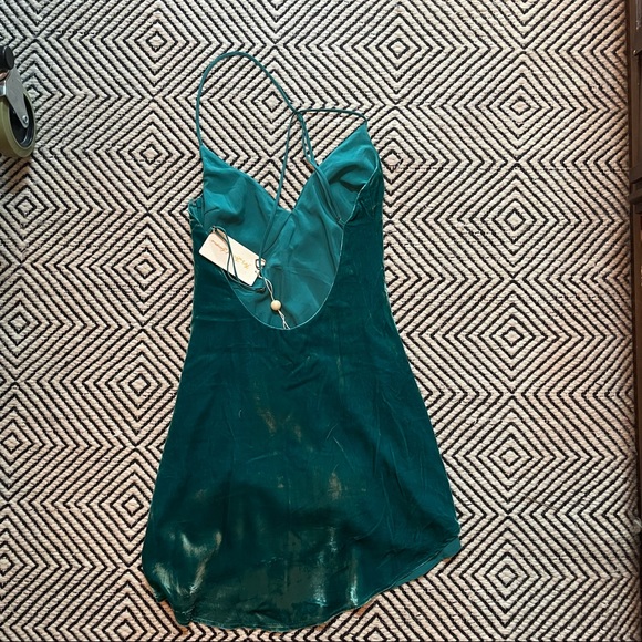 NWT For Love and Lemons Sz S velvet mini dress - Picture 7 of 10